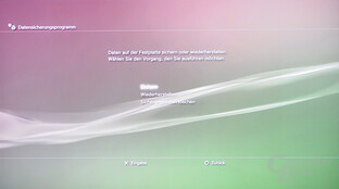 PlayStation 3: Datensicherung