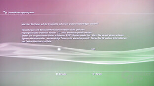 PlayStation 3: Datensicherung