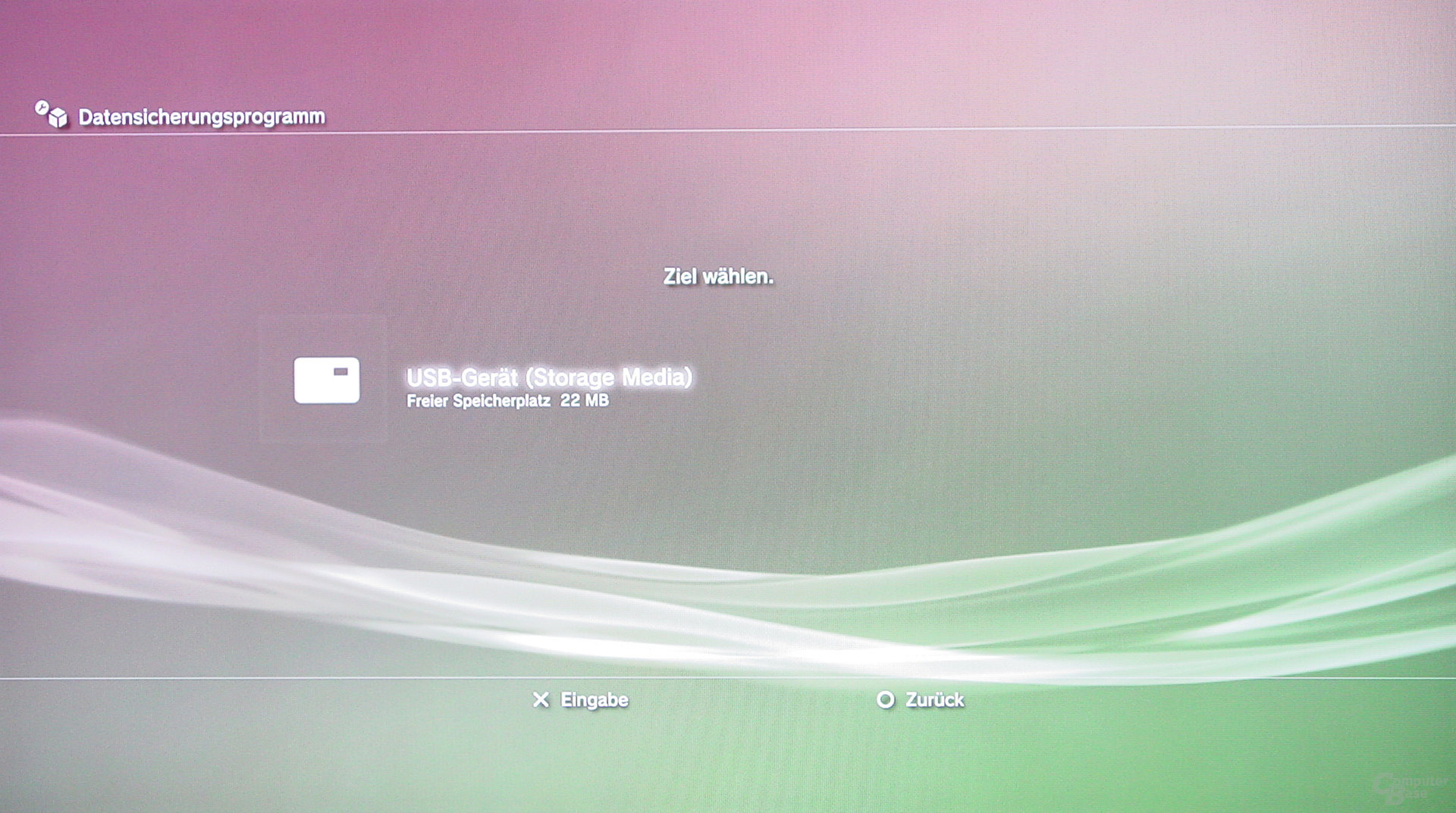 PlayStation 3: Datensicherung
