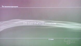 PlayStation 3: Datensicherung
