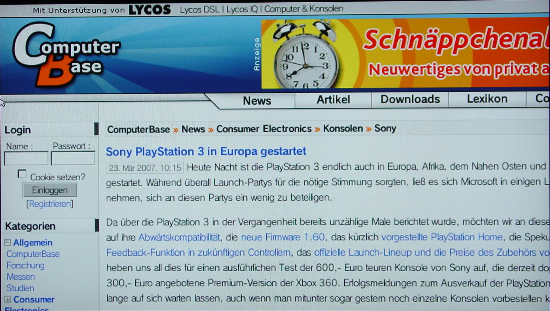 Internet-Browser der PlayStation 3