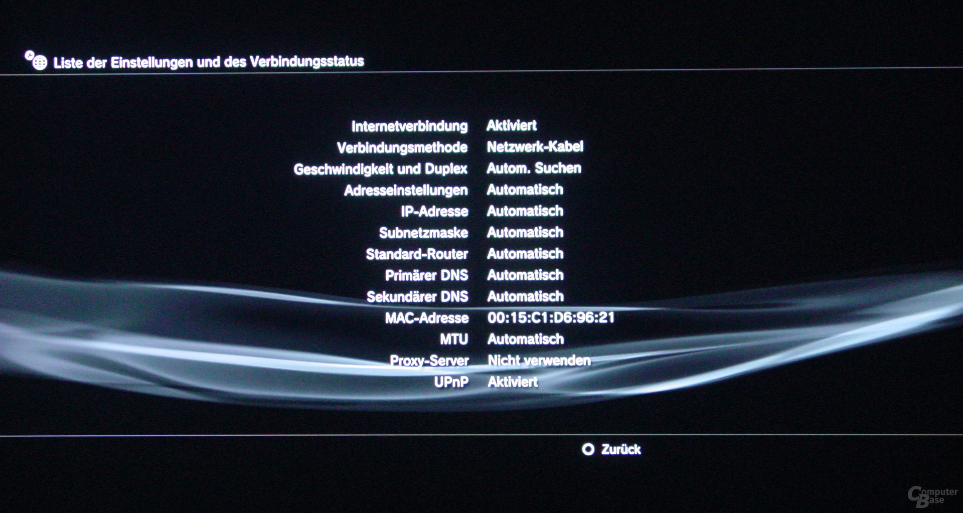 PlayStation 3: Netzwerkeinstellungen