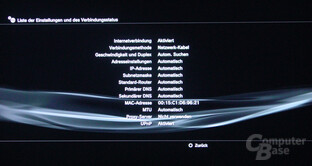 PlayStation 3: Netzwerkeinstellungen