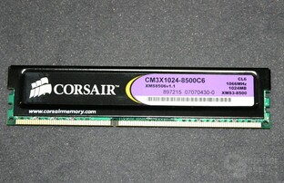 Corsair DDR3 mit CL6 bei 1.066 MHz