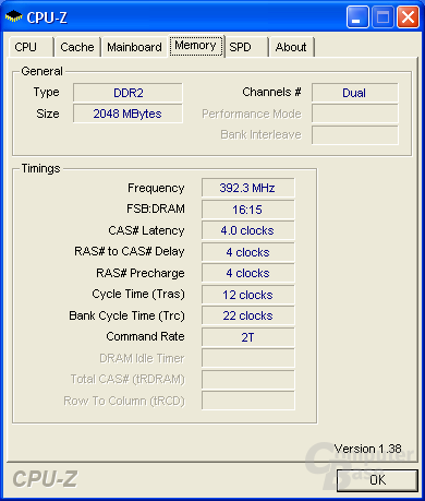 CPU-Z RAM max