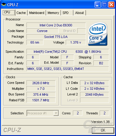CPU-Z CPU max