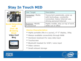 IDF: 2008 Mobile Internet Device Overview