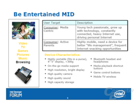 IDF: 2008 Mobile Internet Device Overview