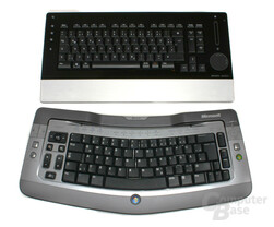 Zum Vergleich: Logitech diNovo Edge und das Keyboard des Wireless Entertainment Desktop 7000 Zum Vergleich: Logitech diNovo Edge und das Keyboard des Wireless Entertainment Desktop 7000