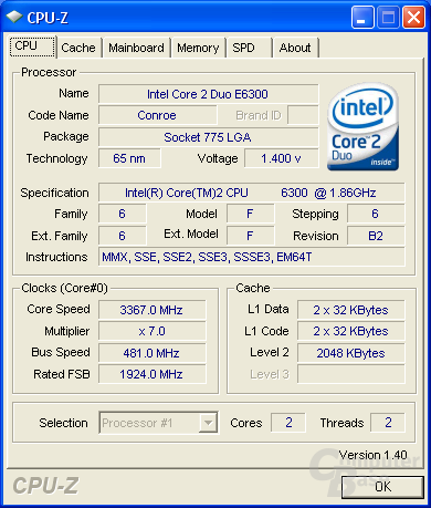 CPU-Z CPU max