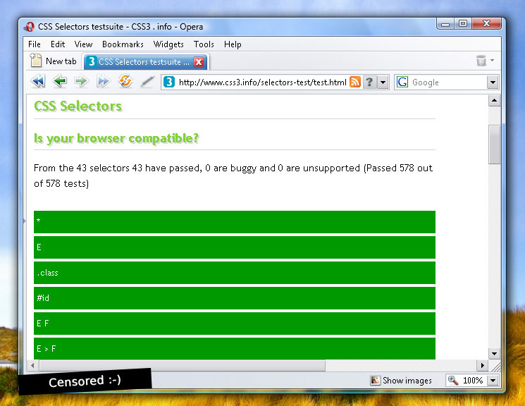 Opera 9.5 Codename „Kestrel“