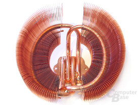 Eingeflochtene Dual-Heatpipe fürs Zalman Fächerdesign