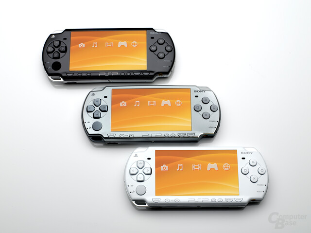 PSP Slim and Lite in Piano Black, Ceramic White und Ice Silver