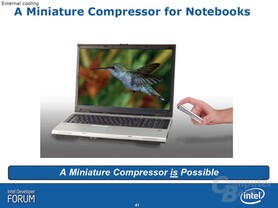 IDF: Kompressorkühlung für Notebooks