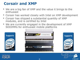 Intel X38 – Corsair unterstützt XMP
