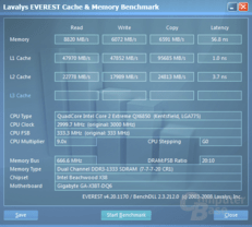 Everest-Speicherbenchmark mit dem QX6850