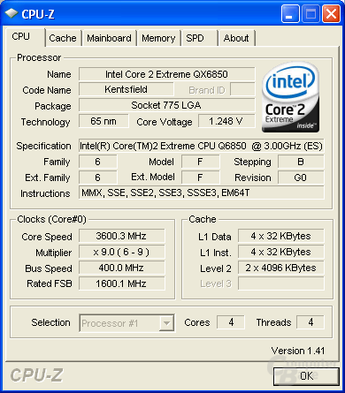QX6850 bei FSB400