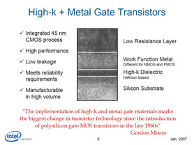 Intel P1266 (45 nm) setzt auf High-k und Metal Gate