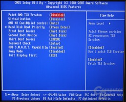 BIOS-Einstellung zum TLB-Patch