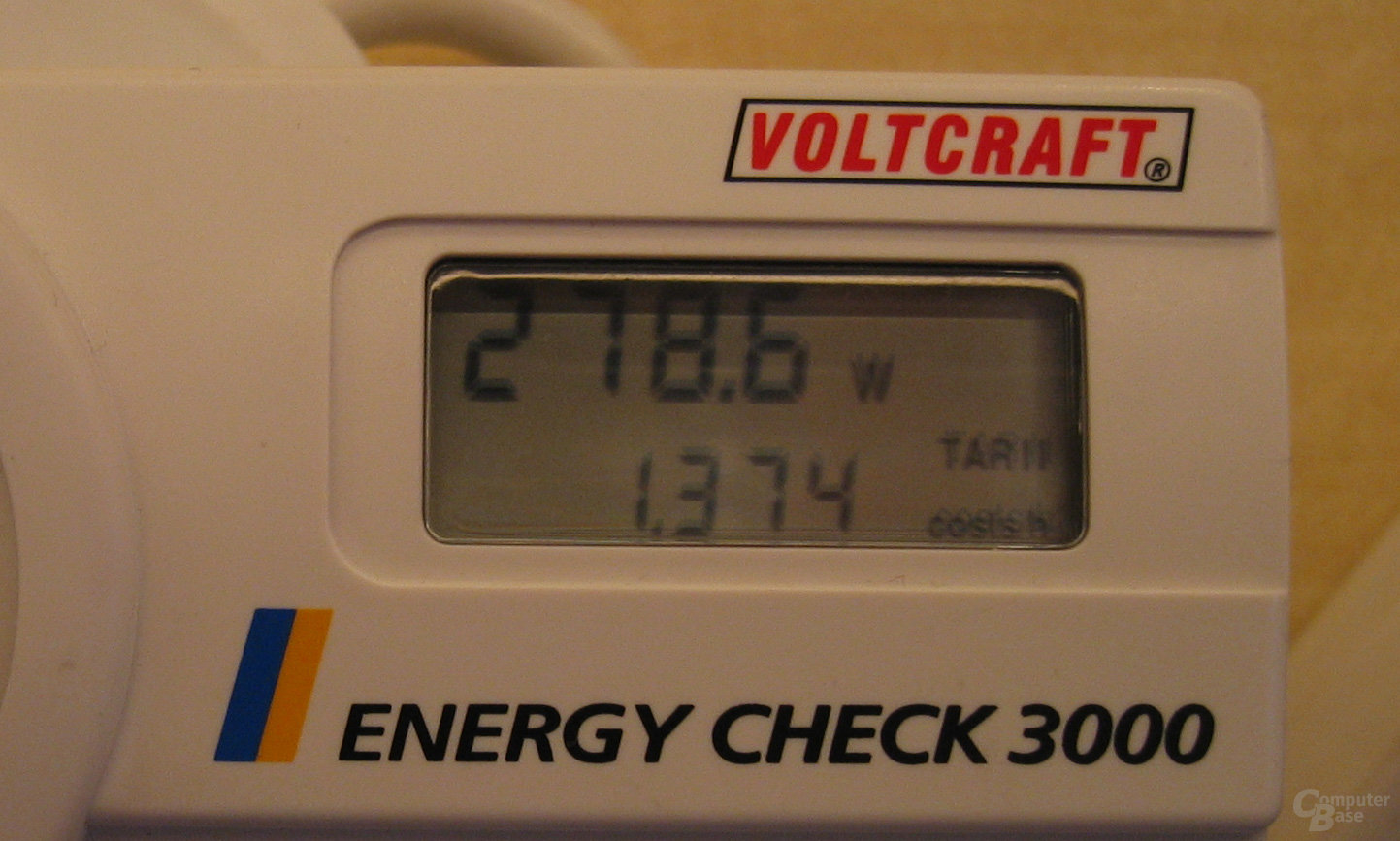 Energiebedarf „Altes System“ 278,6 Watt