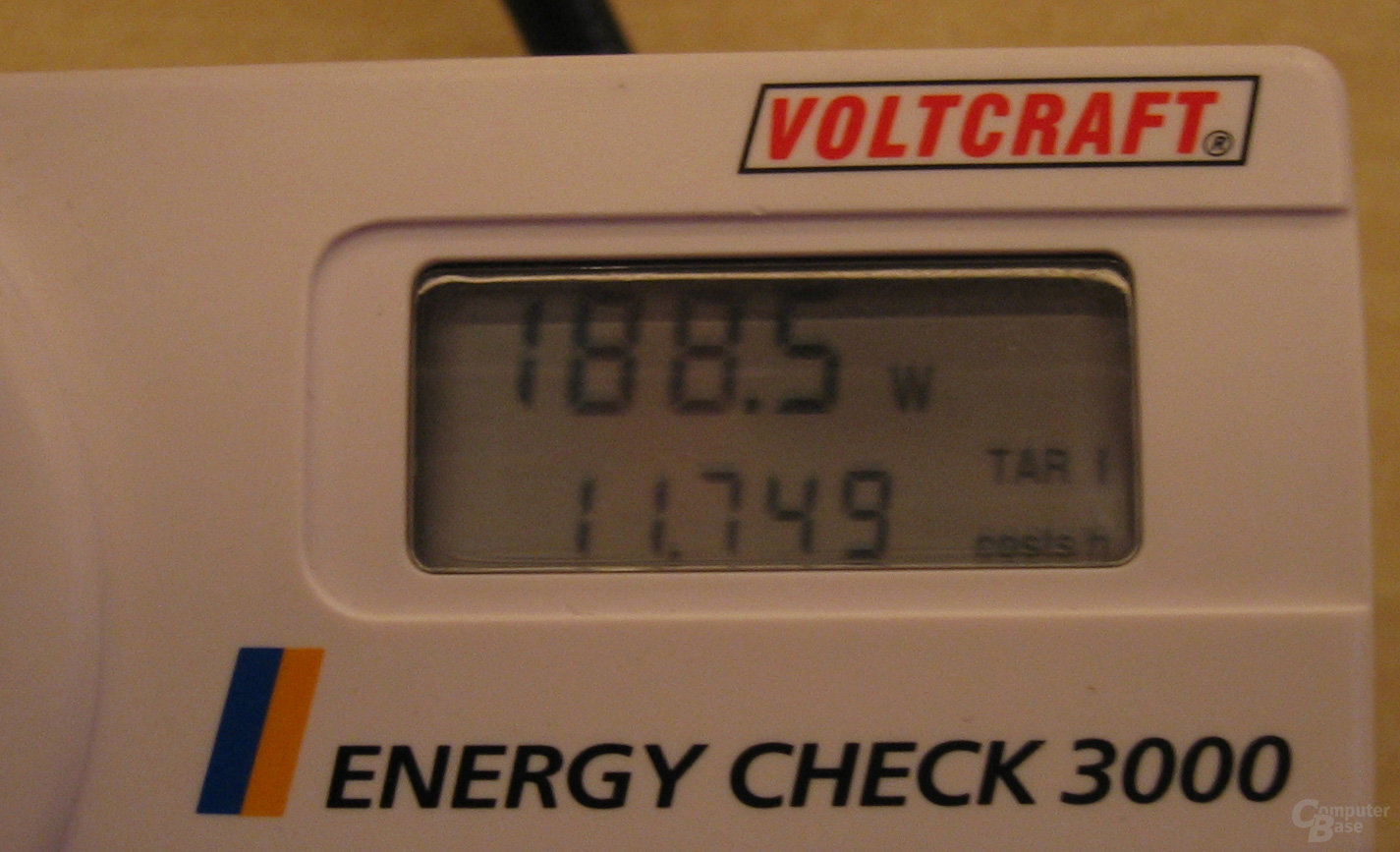 Energiebedarf „Spider-Plattform“ 188,5 Watt