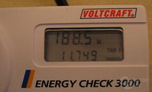 Energiebedarf „Spider-Plattform“ 188,5 Watt Energiebedarf „Spider-Plattform“ 188,5 Watt