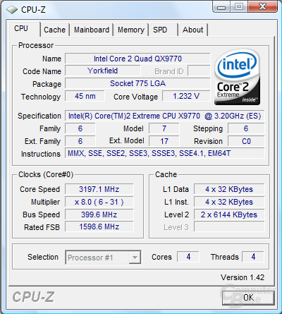 Intel Core 2 Extreme QX9770