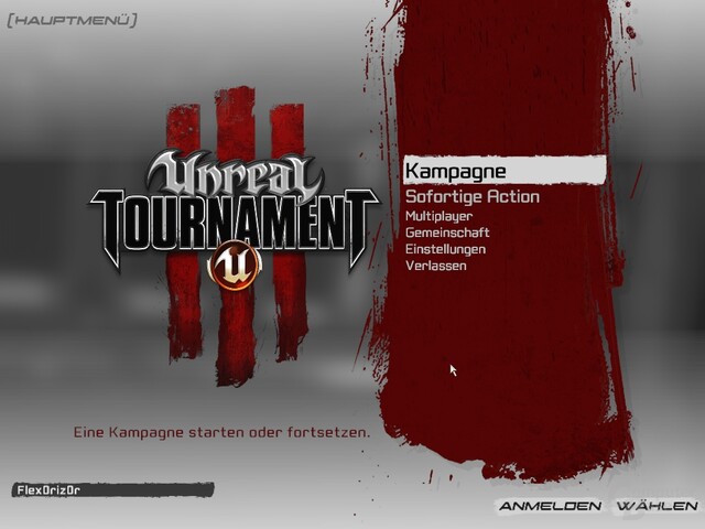 Unreal Tournament 3 – Startscreen