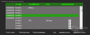 Treiber-Software der Razer Tarantula