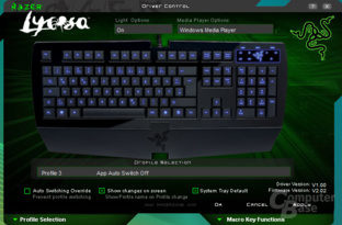 Treiber-Software der Razer Lycosa