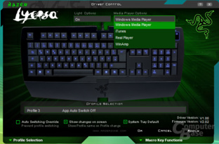 Treiber-Software der Razer Lycosa