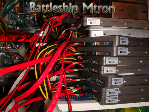 7.000 US-Dollar – neun SSDs im RAID