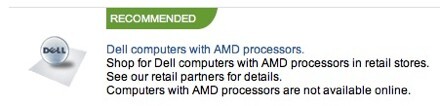 Keine Dell Systeme mit AMD CPU mehr online