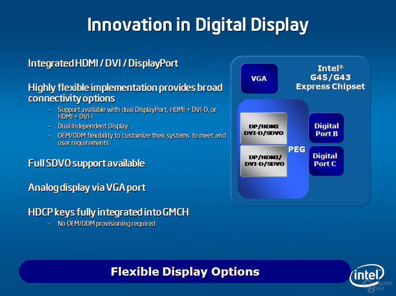 Grafikfeatures von G45 und G43 decken auch Display-Port ab – CeBIT 2008