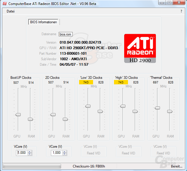 ATi BIOS-Editor auch auf der Radeon HD 2900XT