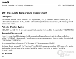 Errata 319 der AMD Phenom