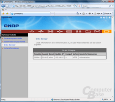 QNAP TS-409 Pro – Web-Interface
