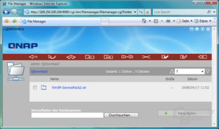 QNAP TS-409 Pro – Web-Dateimanager