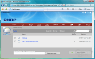 QNAP TS-409 Pro – Web-Dateimanager