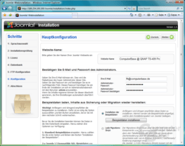 QNAP TS-409 Pro – Webserver – Joomla CMS