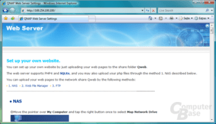 QNAP TS-409 Pro – Webserver