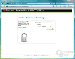 QNAP TS-409 Pro – Webserver – Joomla CMS