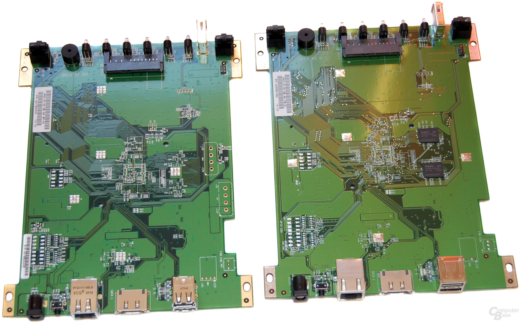 QNAP TS-109 Pro II (rechts) und TS-109 (links)
