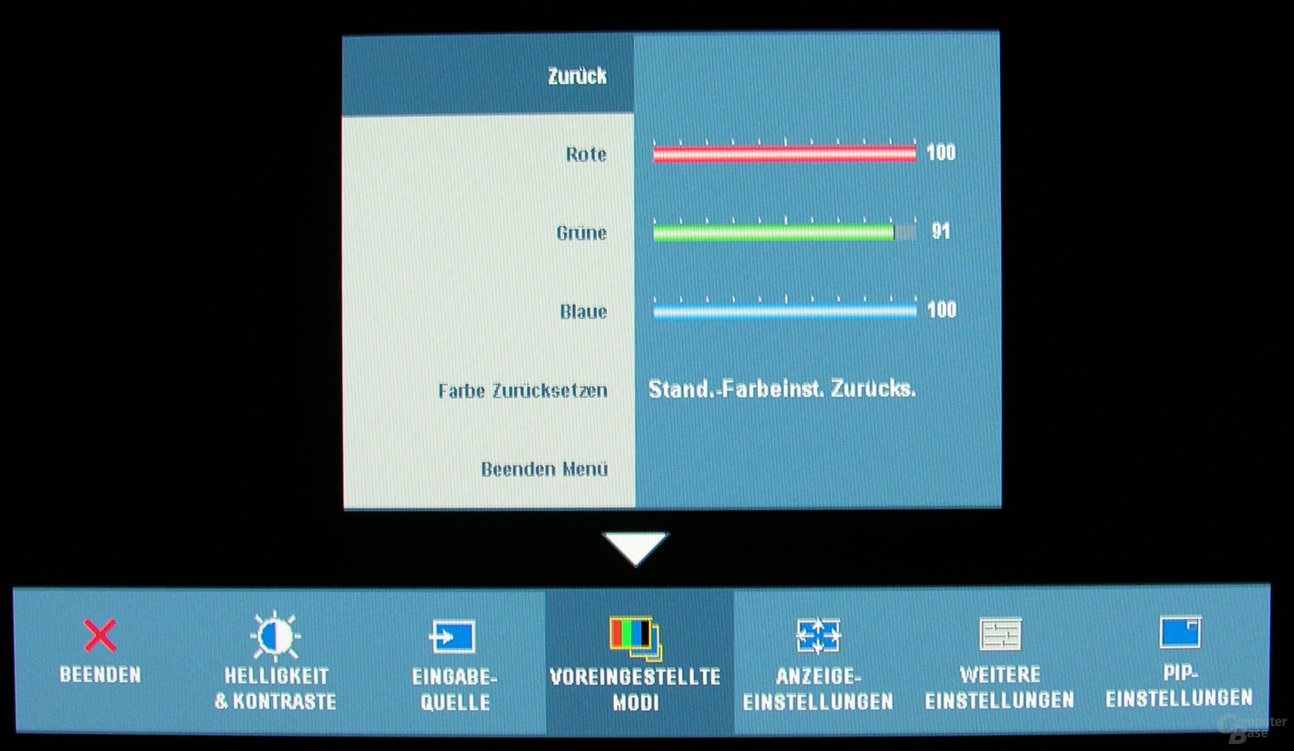 Manuelle RGB-Kalibrierung