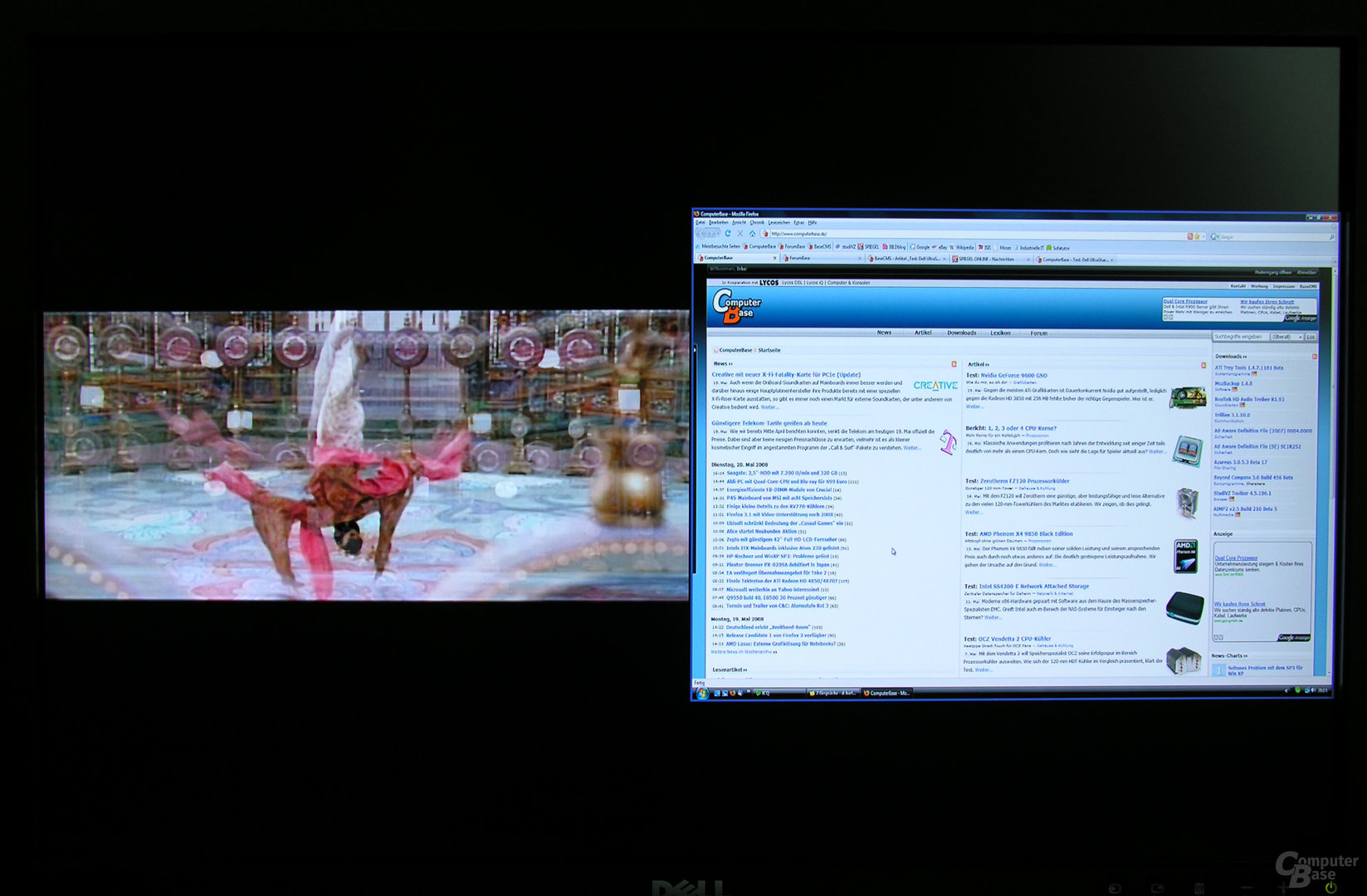 PBP-Modus (S-Video links - DVI rechts)