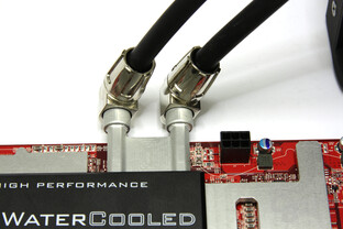 Radeon HD 3870 X2 Atomic Wasseranschlüsse