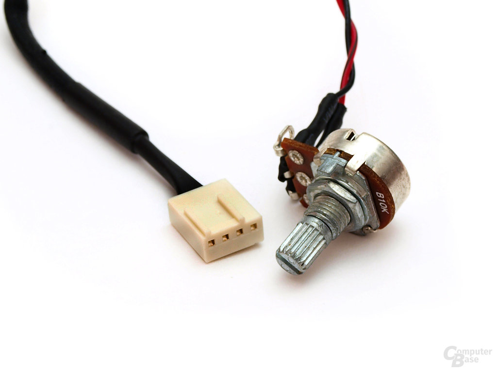 4-Pin-PWM-Anschluss und Drehpoti zur Spannungsregulierung