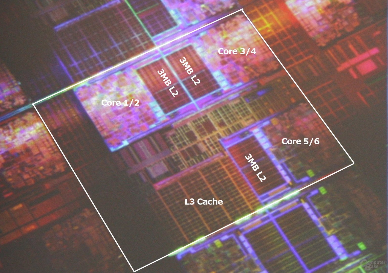 Intel Dunnington Die-Shot