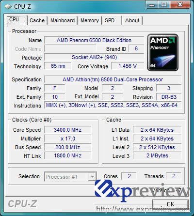 Athlon 6500 bei 3,4 GHz