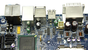 Intel GD45FC Anschlüsse von oben